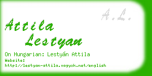 attila lestyan business card